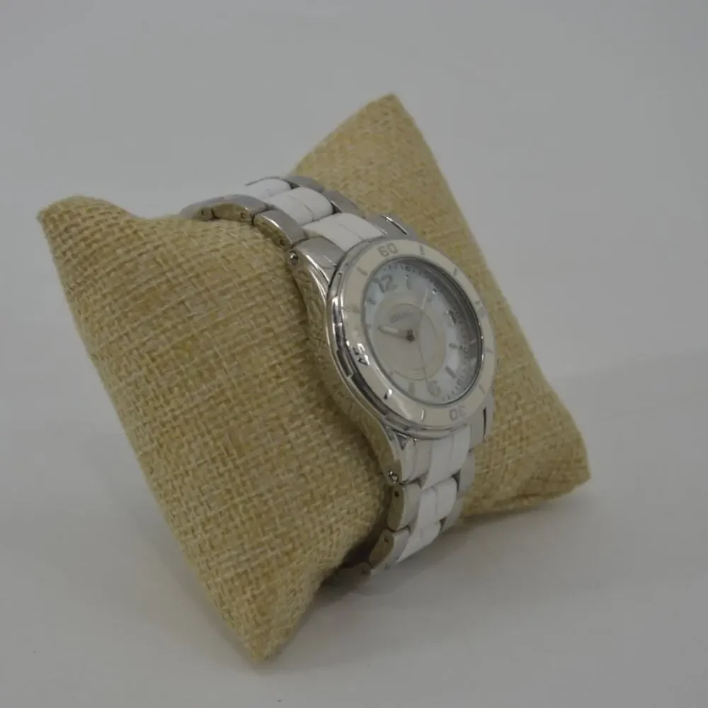 Relic Mother of Pearl Watch Wristwatch Y2k 90s Relic 34mm Enamel Bezel Dial